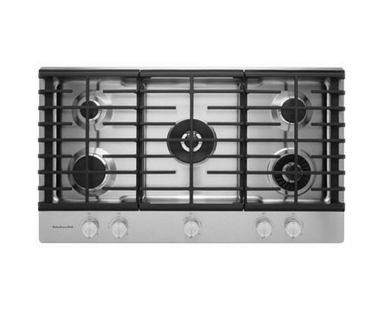 KitchenAid 36-Inch Built-In Gas Cooktop With Griddle - KCGS956ESS