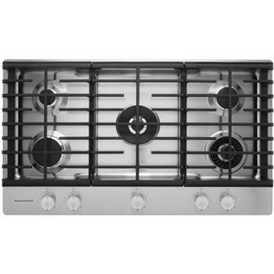 KitchenAid 36-Inch Built-In Gas Cooktop With Griddle - KCGS956ESS