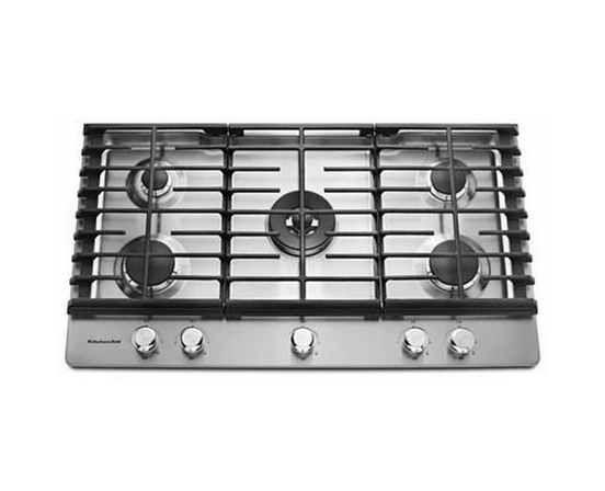 KitchenAid 36-Inch Built-In Gas Cooktop With Even-Heat™ Burner - KCGS556ESS