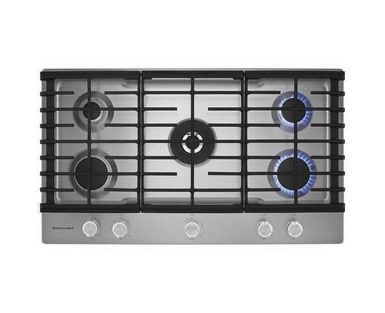 KitchenAid 36-Inch Built-In Gas Cooktop With Even-Heat™ Burner - KCGS556ESS