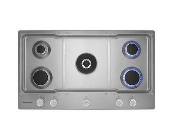 KitchenAid 36-Inch Built-In Gas Cooktop With Even-Heat™ Burner - KCGS556ESS