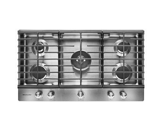 KitchenAid 36-Inch Built-In Gas Cooktop With Even-Heat™ Burner - KCGS556ESS