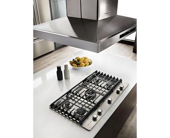 KitchenAid 36-Inch Built-In Gas Cooktop With Even-Heat™ Burner - KCGS556ESS