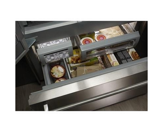KitchenAid 43-Inch, 24.2 Cu.Ft. Built-In French 3-Door Refrigerator With Platinum Interior Design - KBFN502ESS