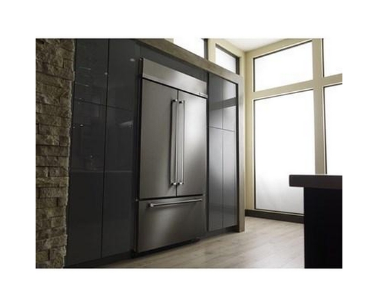 KitchenAid 43-Inch, 24.2 Cu.Ft. Built-In French 3-Door Refrigerator With Platinum Interior Design - KBFN502ESS