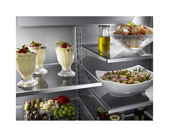 KitchenAid 43-Inch, 24.2 Cu.Ft. Built-In French 3-Door Refrigerator With Platinum Interior Design - KBFN502ESS