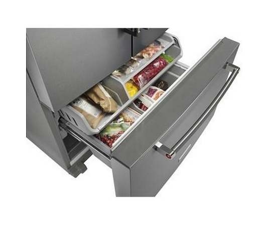 KitchenAid 36-Inch, 23.8 Cu. Ft. Counter-Depth French 3-Door Refrigerator With Ice And Water Dispensing System - KRFC704FPS