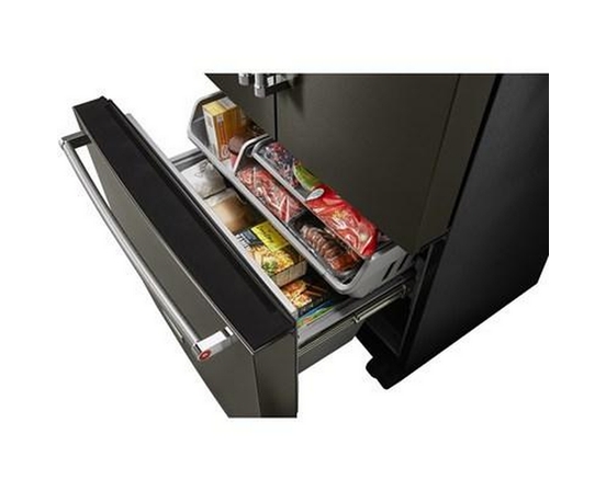 KitchenAid 36-Inch, 23.8 Cu. Ft. Counter-Depth French 3-Door Refrigerator With Ice And Water - KRFC704FBS