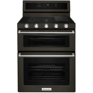 KitchenAid 30-Inch Freestanding Gas Range - KFGD500EBS