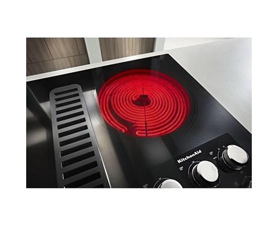 KitchenAid 36-Inch Built-In Electric Cooktop With 5 Elements - KCED606GBL