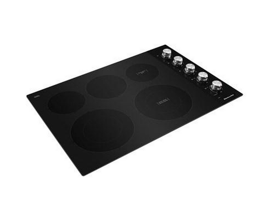 KitchenAid 30-Inch Built-In Electric Cooktop With 5 Elements - KCES550HBL