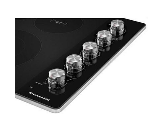 KitchenAid 30-Inch Built-In Electric Cooktop With 5 Elements - KCES550HSS