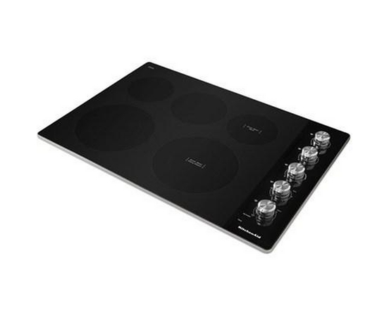 KitchenAid 30-Inch Built-In Electric Cooktop With 5 Elements - KCES550HSS