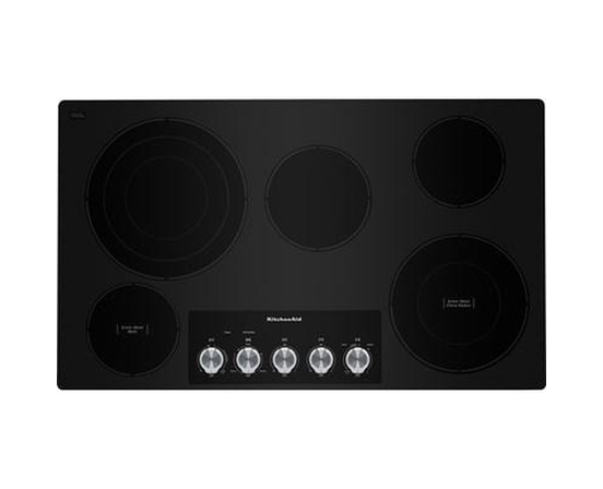 KitchenAid 36-Inch Built-In Electric Cooktop With Even-Heat™ Ultra Power™ Element - KCES556HBL