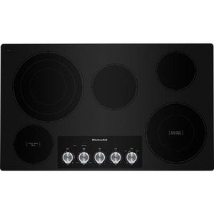 KitchenAid 36-Inch Built-In Electric Cooktop With Even-Heat™ Ultra Power™ Element - KCES556HBL