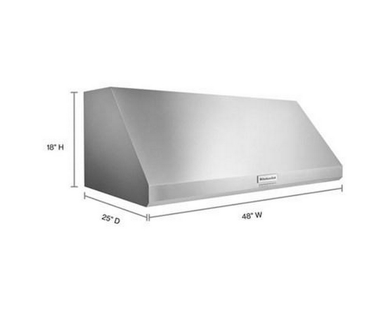 KitchenAid 48-Inch Commercial-Style Wall Mount Hood Shell - KVWC908KSS