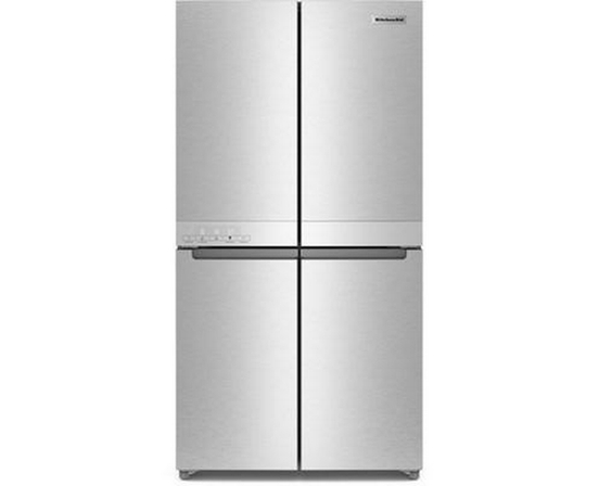 KitchenAid 36-Inch, 19.4 Cu. Ft. Counter-Depth 4-Door Refrigerator With Printshield™ Finish - KRQC506MPS