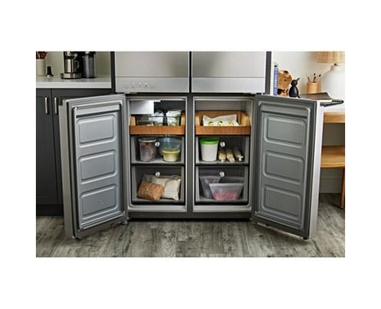 KitchenAid 36-Inch, 19.4 Cu. Ft. Counter-Depth 4-Door Refrigerator With Printshield™ Finish - KRQC506MPS