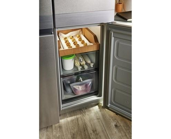 KitchenAid 36-Inch, 19.4 Cu. Ft. Counter-Depth 4-Door Refrigerator With Printshield™ Finish - KRQC506MPS