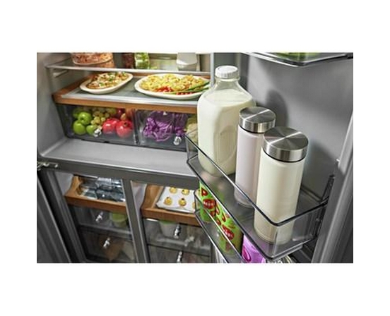 KitchenAid 36-Inch, 19.4 Cu. Ft. Counter-Depth 4-Door Refrigerator With Printshield™ Finish - KRQC506MPS