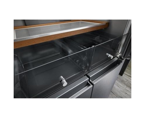 KitchenAid 36-Inch, 19.4 Cu. Ft. Counter-Depth 4-Door Refrigerator With Printshield™ Finish - KRQC506MPS