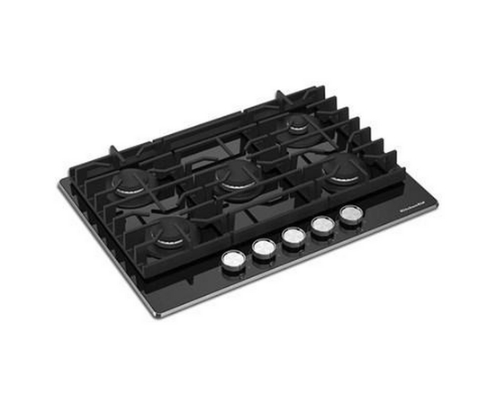 KitchenAid 30-Inch Built-In Gas Cooktop With 5 Burners - KCGG530PBL
