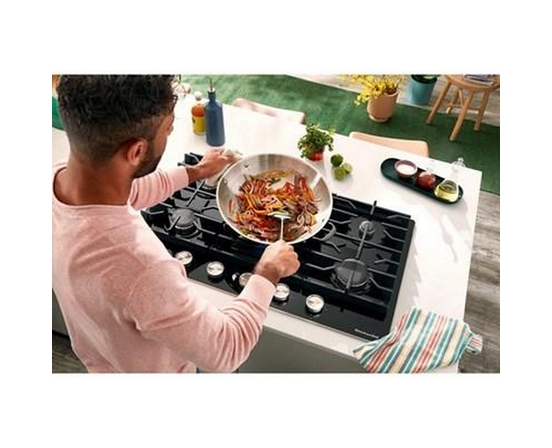 KitchenAid 36-Inch Built-In Gas Cooktop With 5 Burners - KCGG536PBL