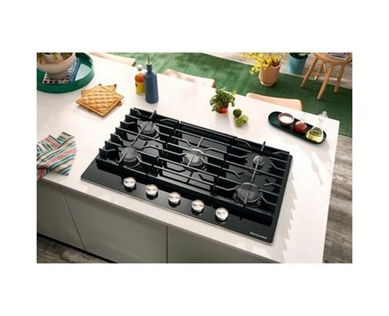 KitchenAid 36-Inch Built-In Gas Cooktop With 5 Burners - KCGG536PBL