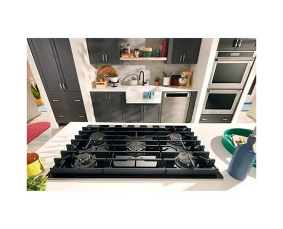 KitchenAid 36-Inch Built-In Gas Cooktop With 5 Burners - KCGG536PBL