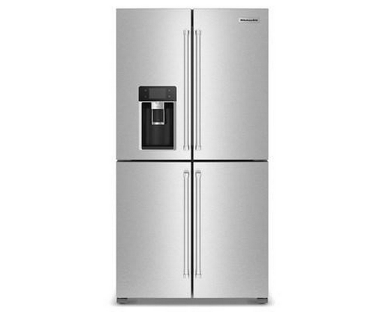 KitchenAid 36-Inch, 19.4 Cu. Ft. Counter-Depth French 4-Door Refrigerator With Water And Ice Dispensing System - KRQC736RPS