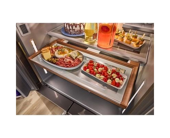 KitchenAid 36-Inch, 19.4 Cu. Ft. Counter-Depth French 4-Door Refrigerator With Water And Ice Dispensing System - KRQC736RPS