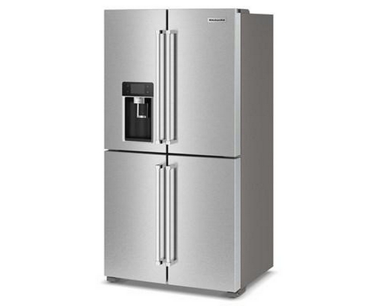 KitchenAid 36-Inch, 19.4 Cu. Ft. Counter-Depth French 4-Door Refrigerator With Water And Ice Dispensing System - KRQC736RPS