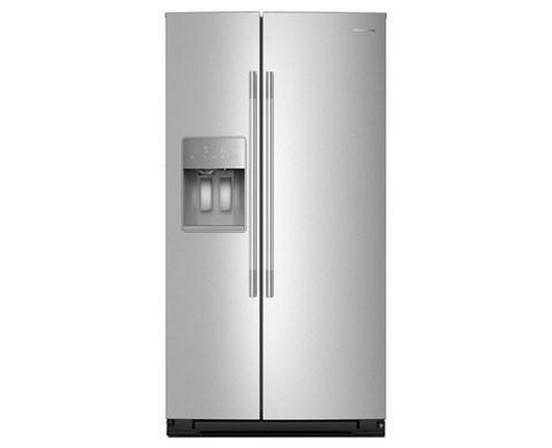 KitchenAid 36-Inch, 21 Cu. Ft. Counter-Depth, Side-By-Side Refrigerator With Ice And Water Dispenser - KRSC536RPS