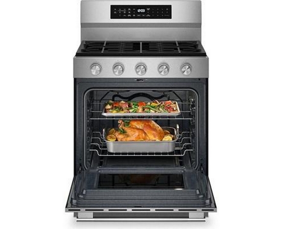 KitchenAid 30-Inch Smart Freestanding Gas Range With Convection - KFGS530SPS