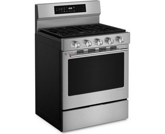 KitchenAid 30-Inch Smart Freestanding Gas Range With Convection - KFGS530SPS