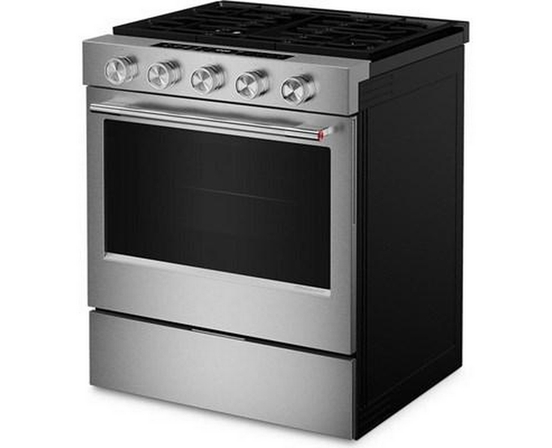 KitchenAid 30-Inch Smart Slide-In Gas Range With Convection Cooking Modes - KSGS330SPS