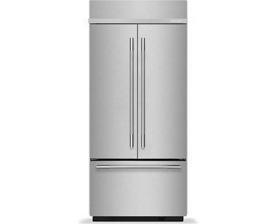 KitchenAid 36-Inch, 20.8 Cu. Ft. Built-In French 3-Door Refrigerator - KBFN536SPS