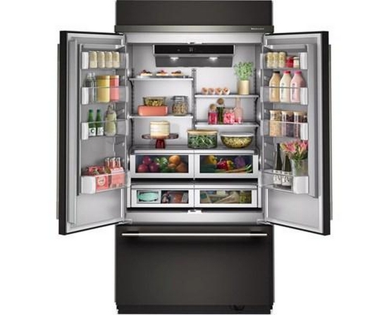 KitchenAid 42-Inch, 24.2 Cu. Ft. Built-In French 3-Door Refrigerator - KBFN542SBE