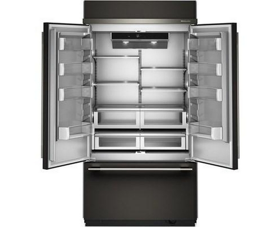 KitchenAid 42-Inch, 24.2 Cu. Ft. Built-In French 3-Door Refrigerator - KBFN542SBE