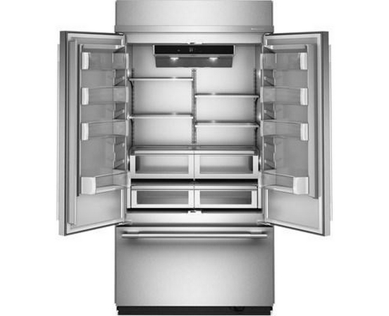 KitchenAid 42-Inch, 24.2 Cu. Ft. Built-In French 3-Door Refrigerator - KBFN542SPS