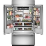 KitchenAid 42-Inch, 24.2 Cu. Ft. Built-In French 3-Door Refrigerator - KBFN542SPS