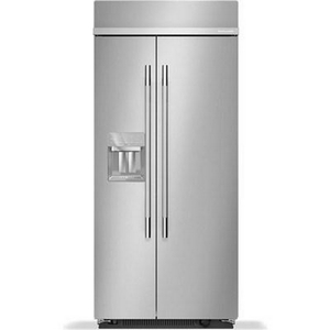 KitchenAid 36-Inch, 20.8 Cu. Ft. Built-In Side-By-Side Refrigerator With External Water And Ice Dispensing System - KBSD736SPS