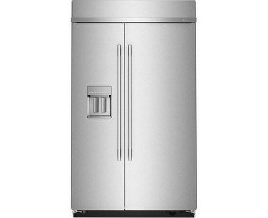 KitchenAid 48-Inch, 29.4 Cu. Ft. Built-In Side-By-Side Refrigerator With External Water And Ice Dispensing System - KBSD748SPS