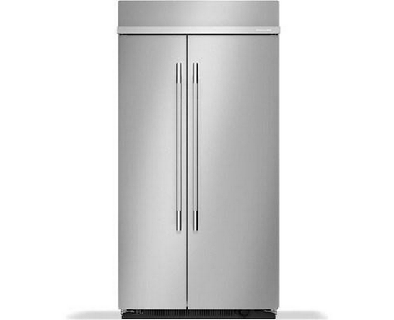 KitchenAid 42-Inch, 25.5 Cu. Ft. Built-In Side-By-Side Refrigerator With Platinum Interior - KBSN742SPS