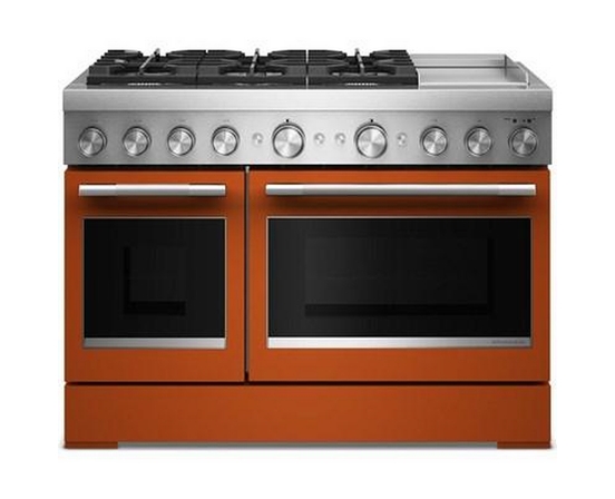 KitchenAid 48-Inch Freestanding Commercial-Style Dual-Fuel Range With Griddle - KFDD948SSC