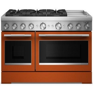 KitchenAid 48-Inch Freestanding Commercial-Style Dual-Fuel Range With Griddle - KFDD948SSC