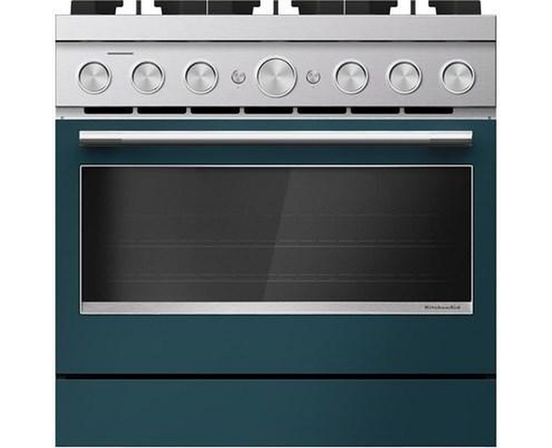 KitchenAid 36-Inch Freestanding Commercial-Style Dual-Fuel Range - KFDS936SAG