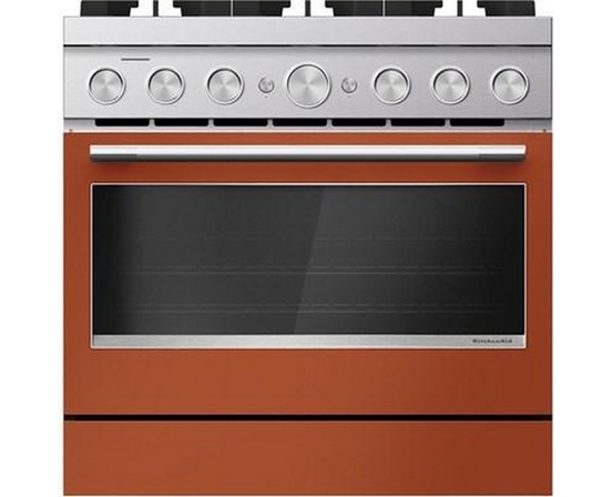 KitchenAid 36-Inch Freestanding Commercial-Style Dual-Fuel Range - KFDS936SSC