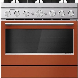 KitchenAid 36-Inch Freestanding Commercial-Style Dual-Fuel Range - KFDS936SSC