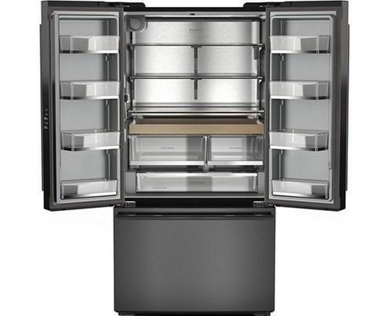 KitchenAid 36-Inch, 24 Cu. Ft. Counter-Dept French 3-Door Refrigerator With Internal Water Dispenser And Ice Maker - KRFC236SBE